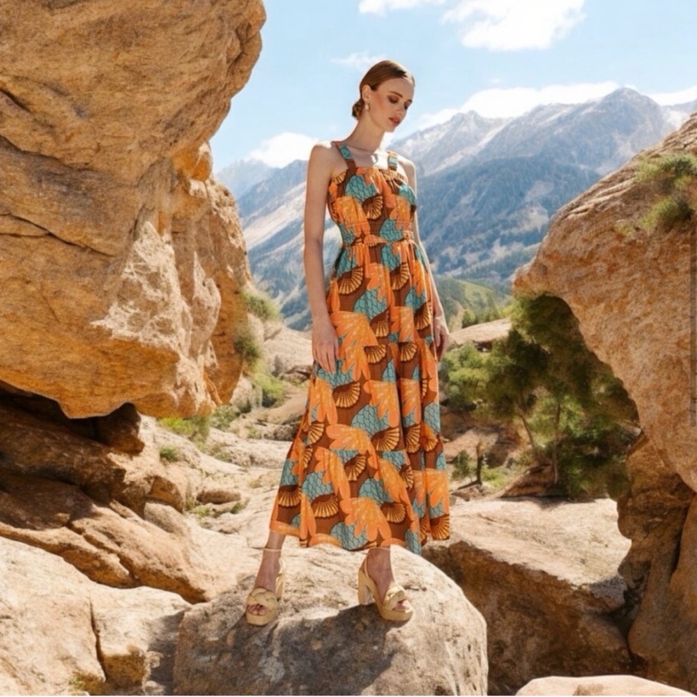 NWT Cleobella Organic Cotton Jolene Ankle Midi Dress‎ Riviera M $300